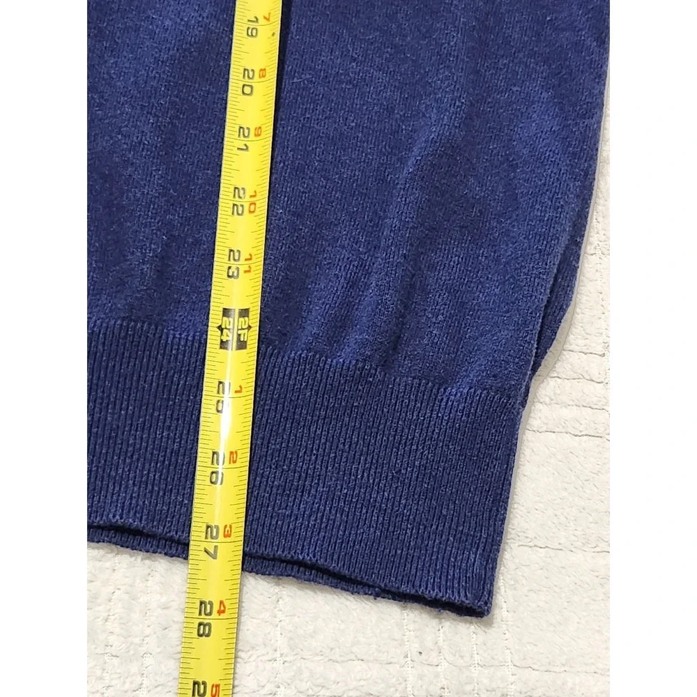 Banana Republic Cotton Cashmere Mens L Sweater Blue Classic Preppy Crew‎ Neck